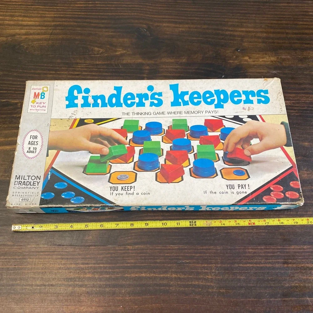 Vintage 1969 Milton Bradley Finders Keepers Board Game 4910 Memory Strategy - Picture 11 of 11